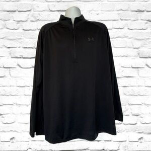 Under Armour HeatGear Men’s XXL - Black Quarter-Zip - Lightweight Pullover Shirt